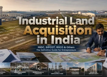 Industrial land acquisition in India through MIDC, SIPCOT and RIICO