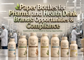 Paper bottle for pharma and health drinks sustainable packaging eco friendly alternative to plastic bottles in India