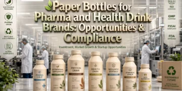 Paper bottle for pharma and health drinks sustainable packaging eco friendly alternative to plastic bottles in India