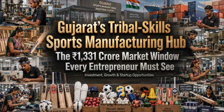 Gujarat Sports Equipment Manufacturing Hub in Chhota Udepur showcasing bamboo sports equipment manufacturing opportunities for startups and MSMEs