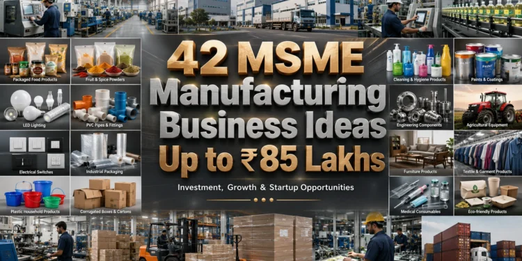 MSME Manufacturing Business Ideas