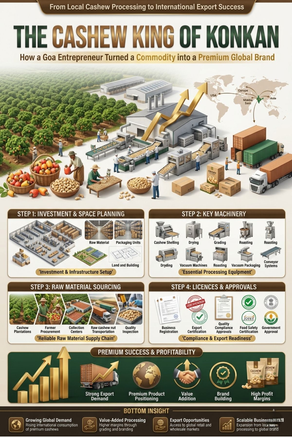 Cashew processing business in India