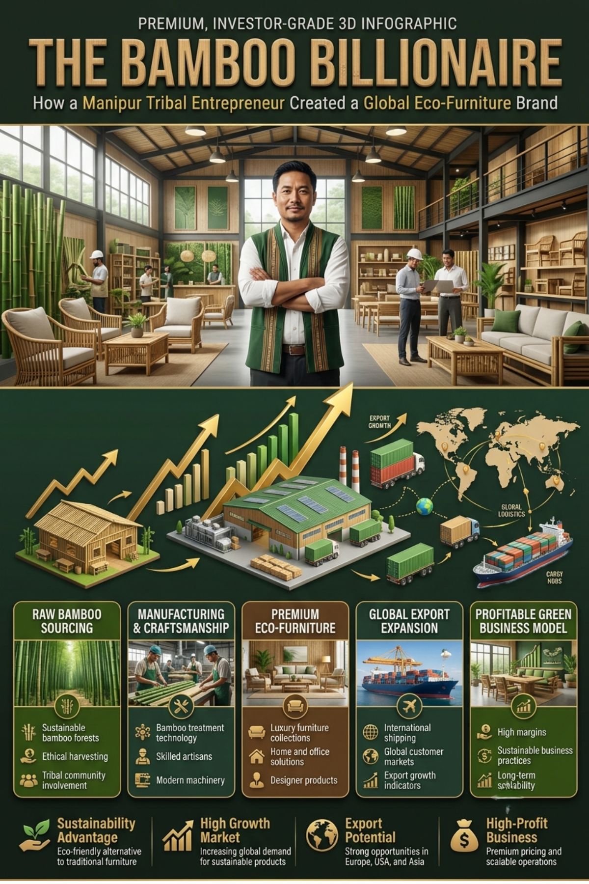 Bamboo furniture manufacturing business in India with machinery, government subsidies and export opportunities