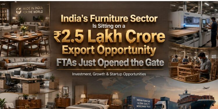 India Furniture Export Business Opportunity MSMEs & Startups