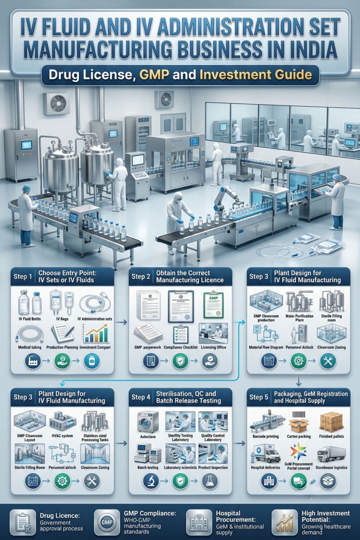 IV Fluid Manufacturing Plant in India