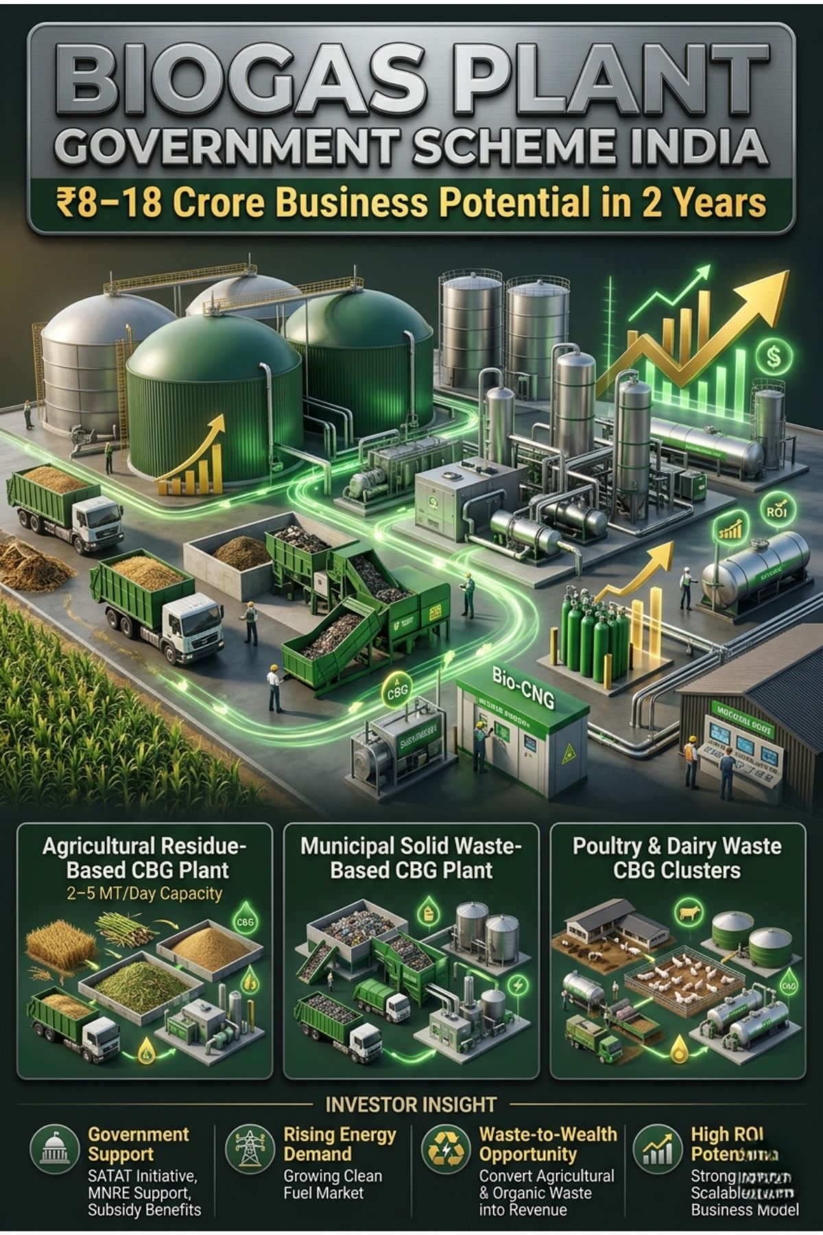 Biogas Plant Government Scheme India – SATAT & CBG Business Opportunity
