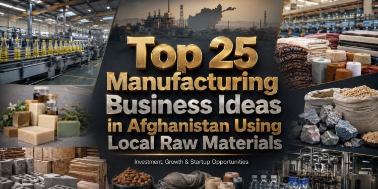 Top 25 Manufacturing Business Ideas in Afghanistan