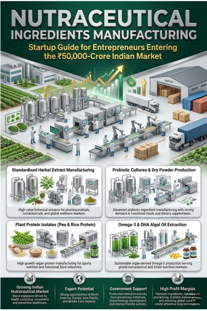 Nutraceutical Ingredients Manufacturing Business in India