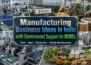 Manufacturing Business Ideas in India: Government Support