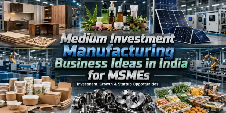 Medium Investment Manufacturing Business Ideas in India