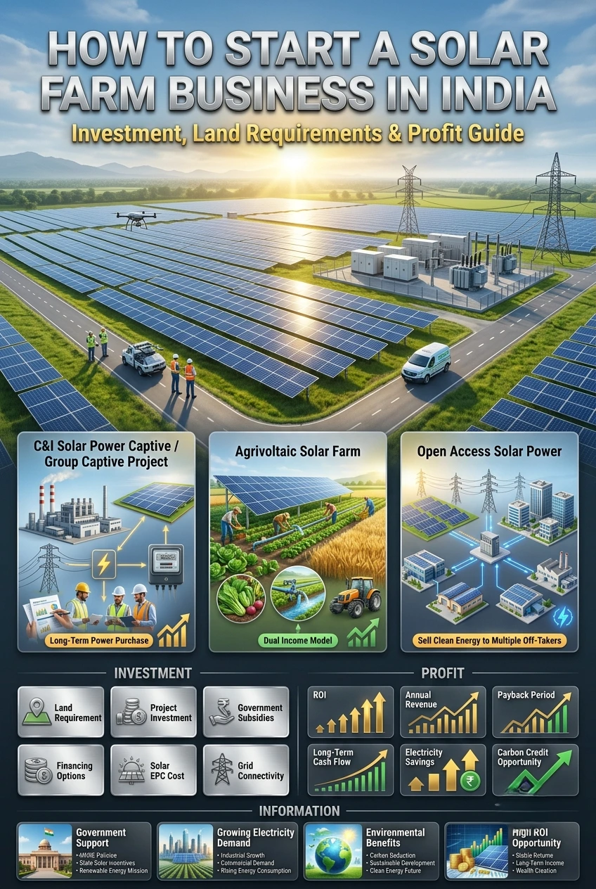 Solar Farm Business in India: Investment, Land, Profit Guide