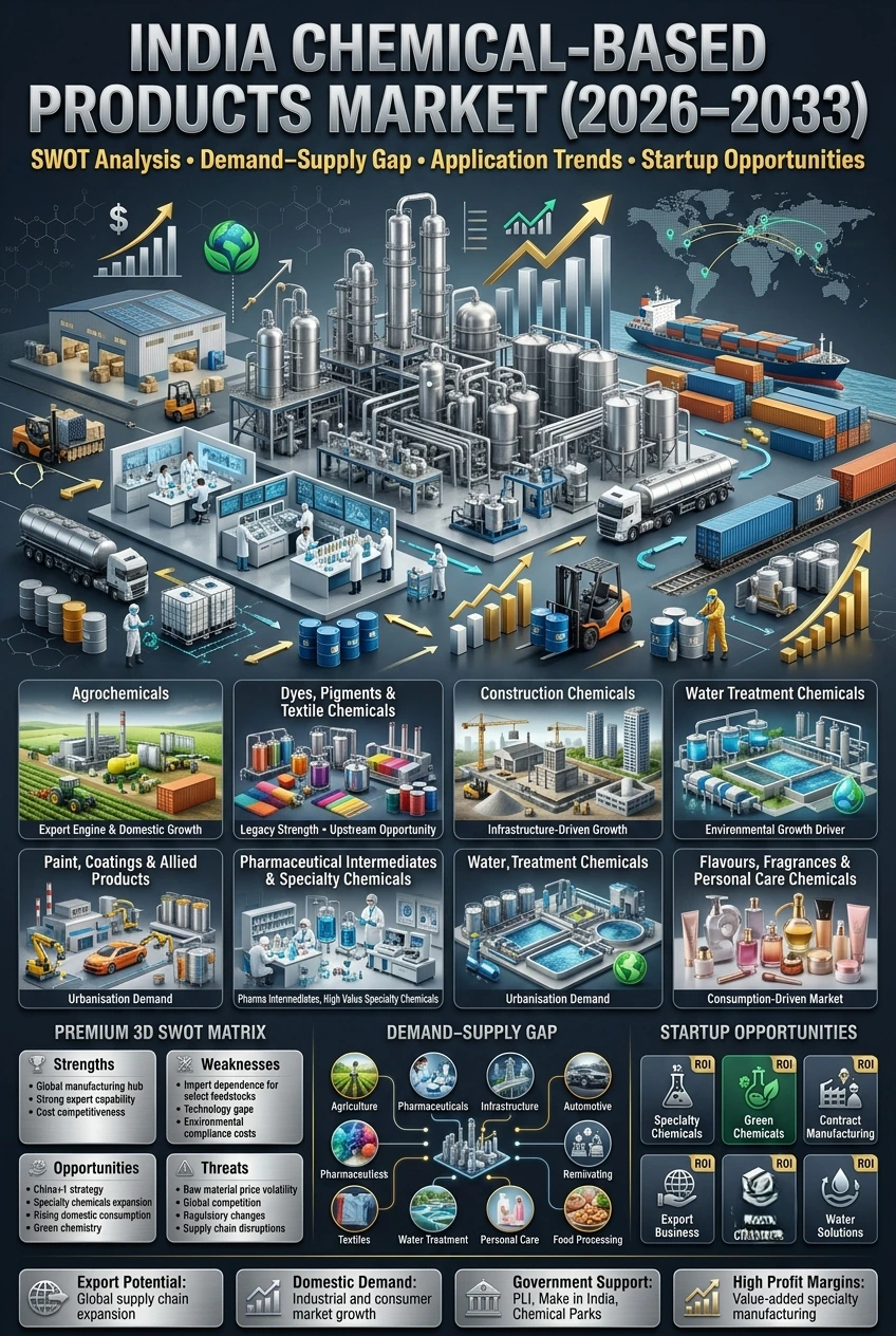 Chemical manufacturing business opportunities in India 2026–2033