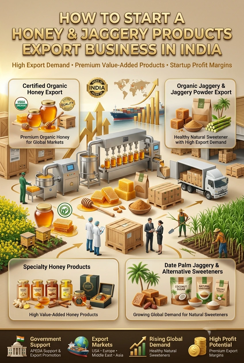 Honey and Jaggery Export Business in India