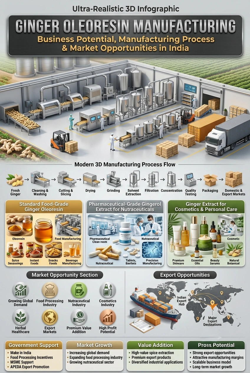 Ginger Oleoresin Manufacturing Business in India