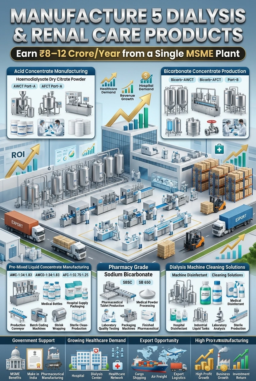 Dialysis Concentrate Manufacturing Plant in India