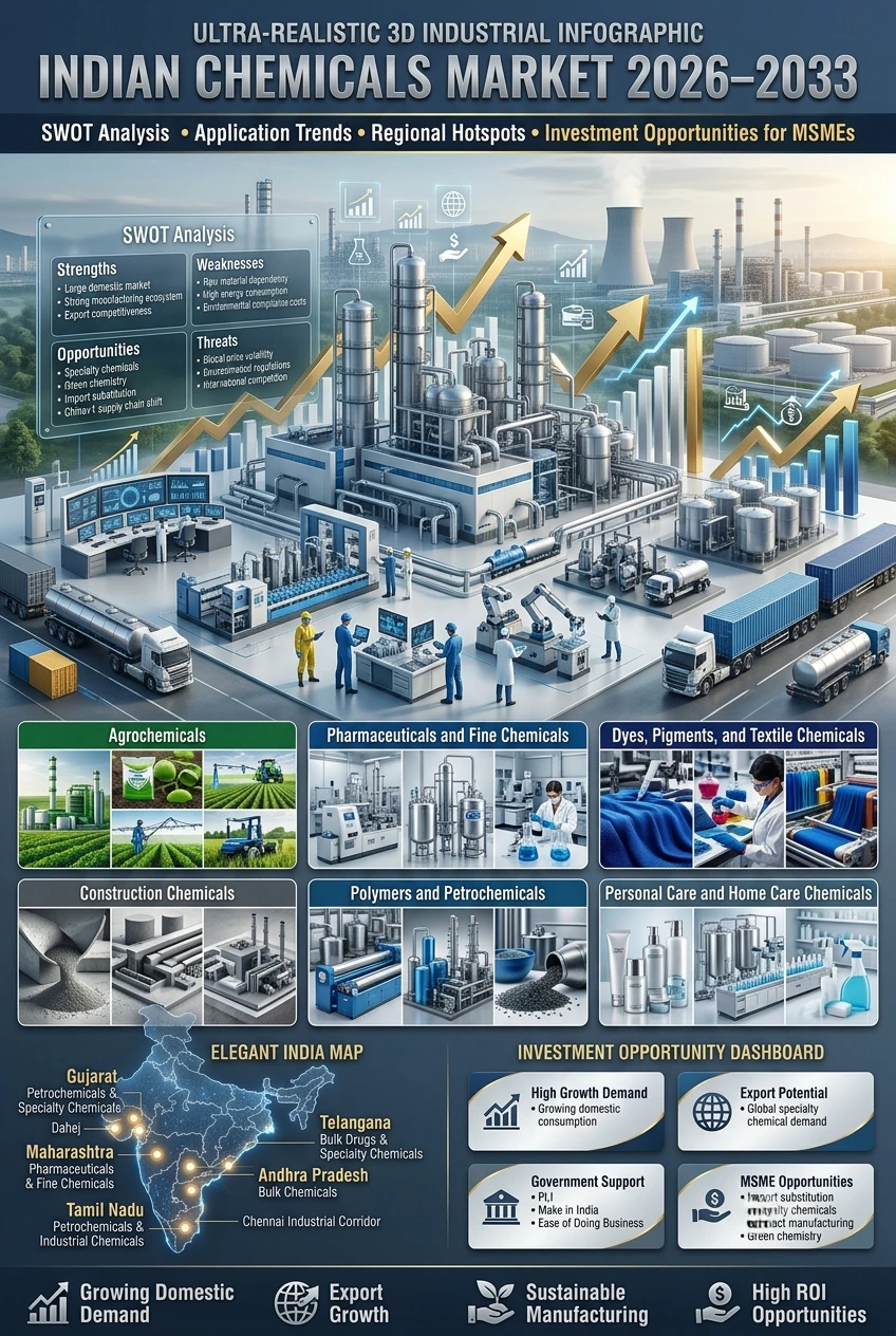 Indian Chemicals Market 2026–2033: SWOT Analysis