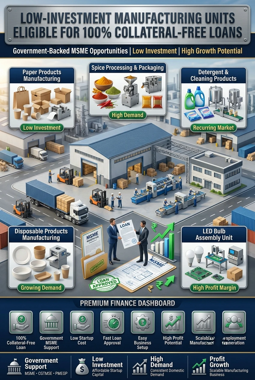 Collateral Free Loans for Manufacturing Units Under CGTMSE