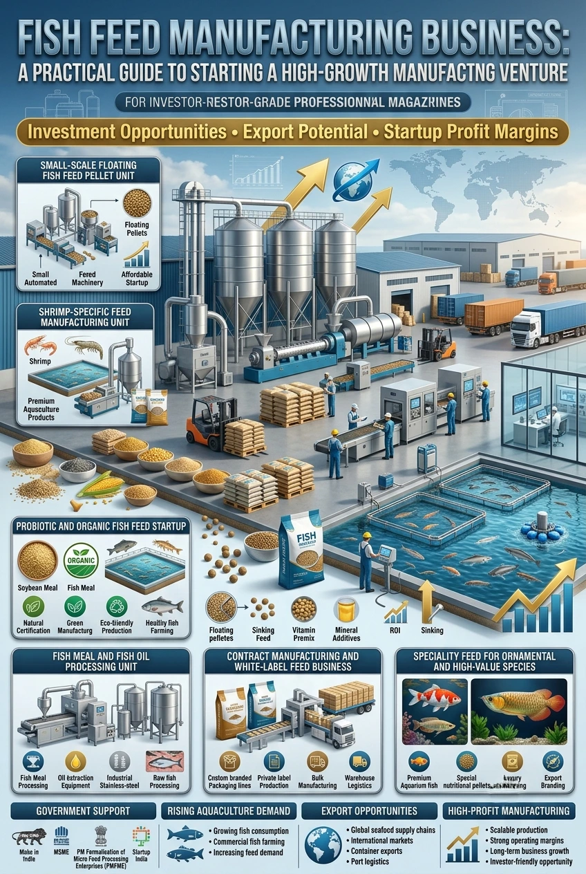 Fish feed manufacturing business in India
