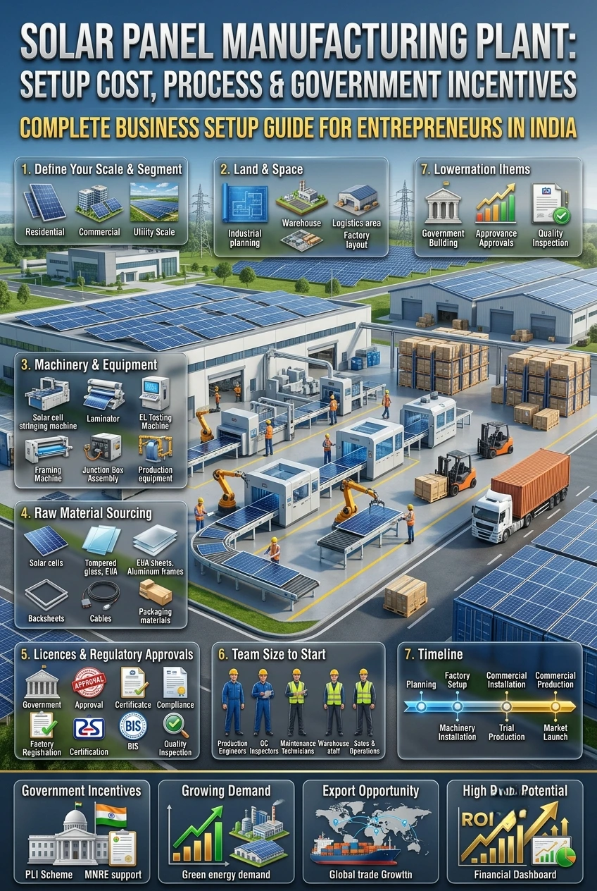 Solar Panel Manufacturing Plant Setup Cost in India