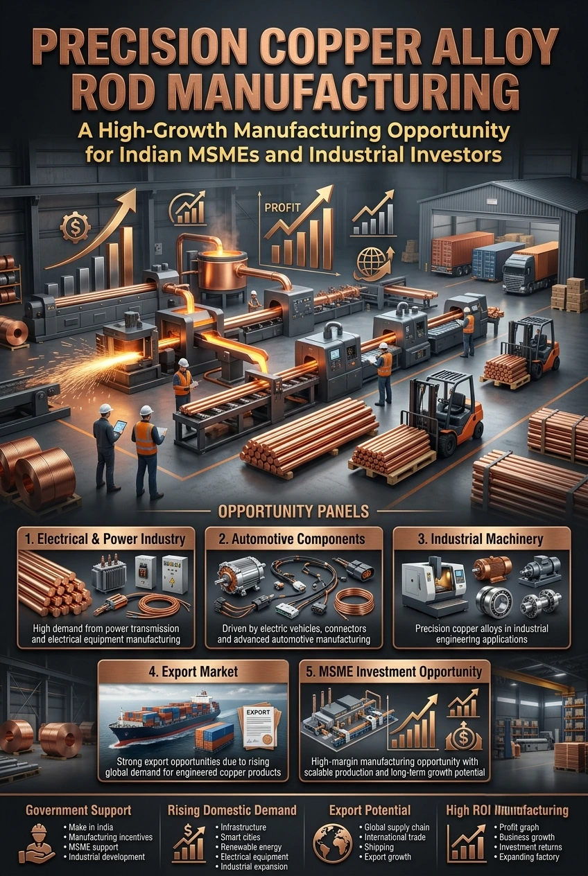 precision copper alloy rods used in electrical and automotive industries