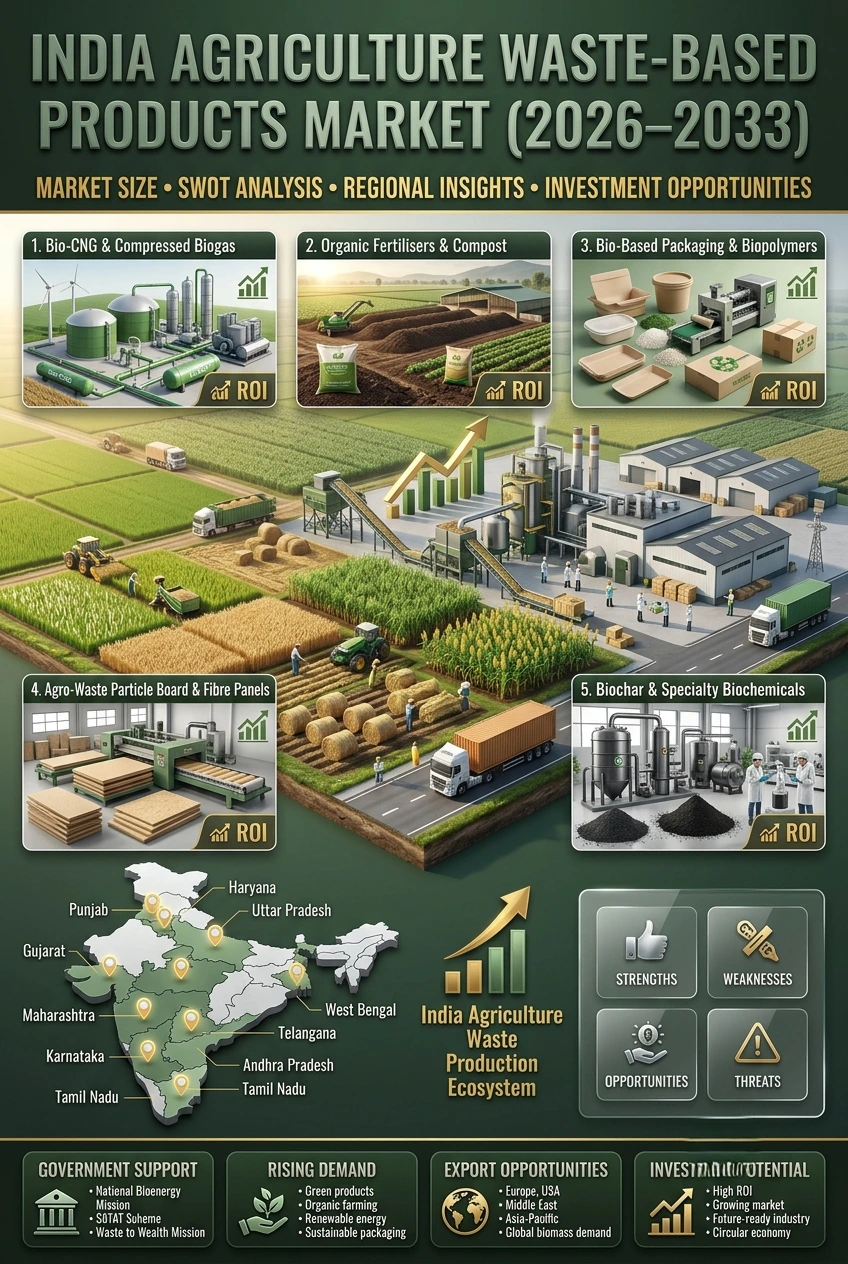 Agricultural waste based products manufacturing opportunities in India