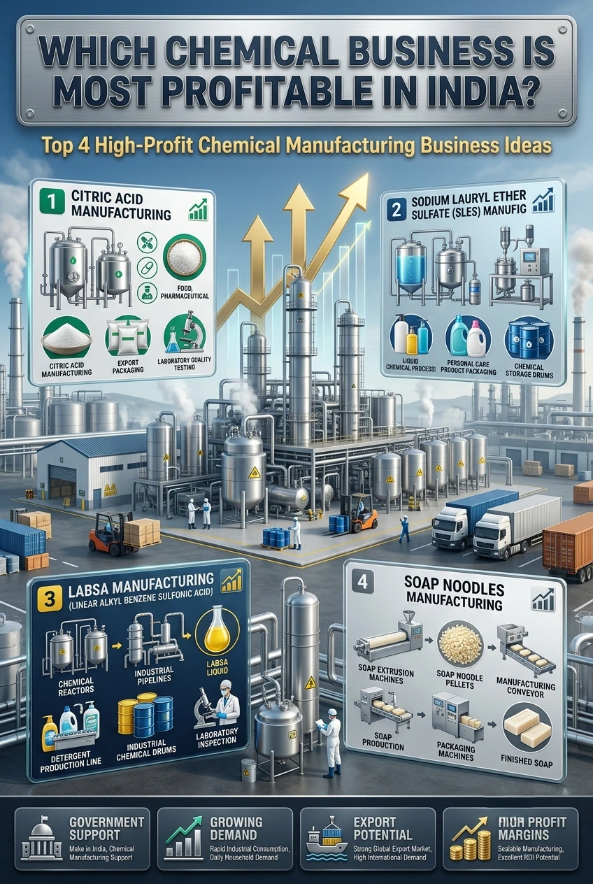 Top 4 Most Profitable Chemical Manufacturing Businesses