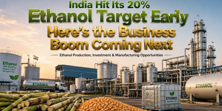 Ethanol manufacturing business opportunities in India after E20