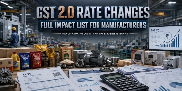 GST 2.0 rate changes and impact on Indian manufacturers