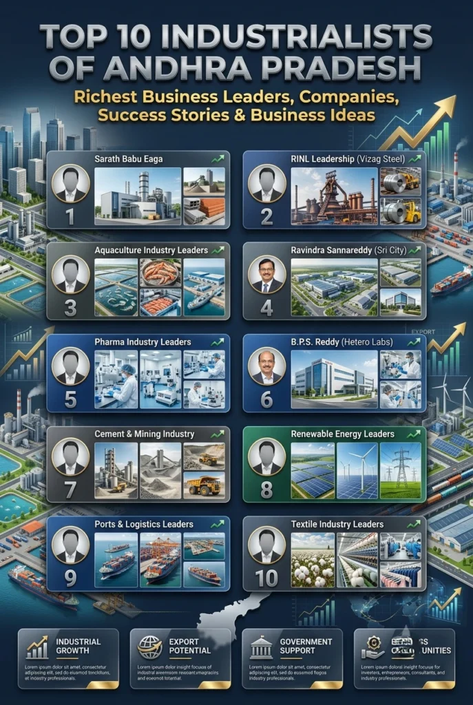 Top industrialists of Andhra Pradesh and their leading companies