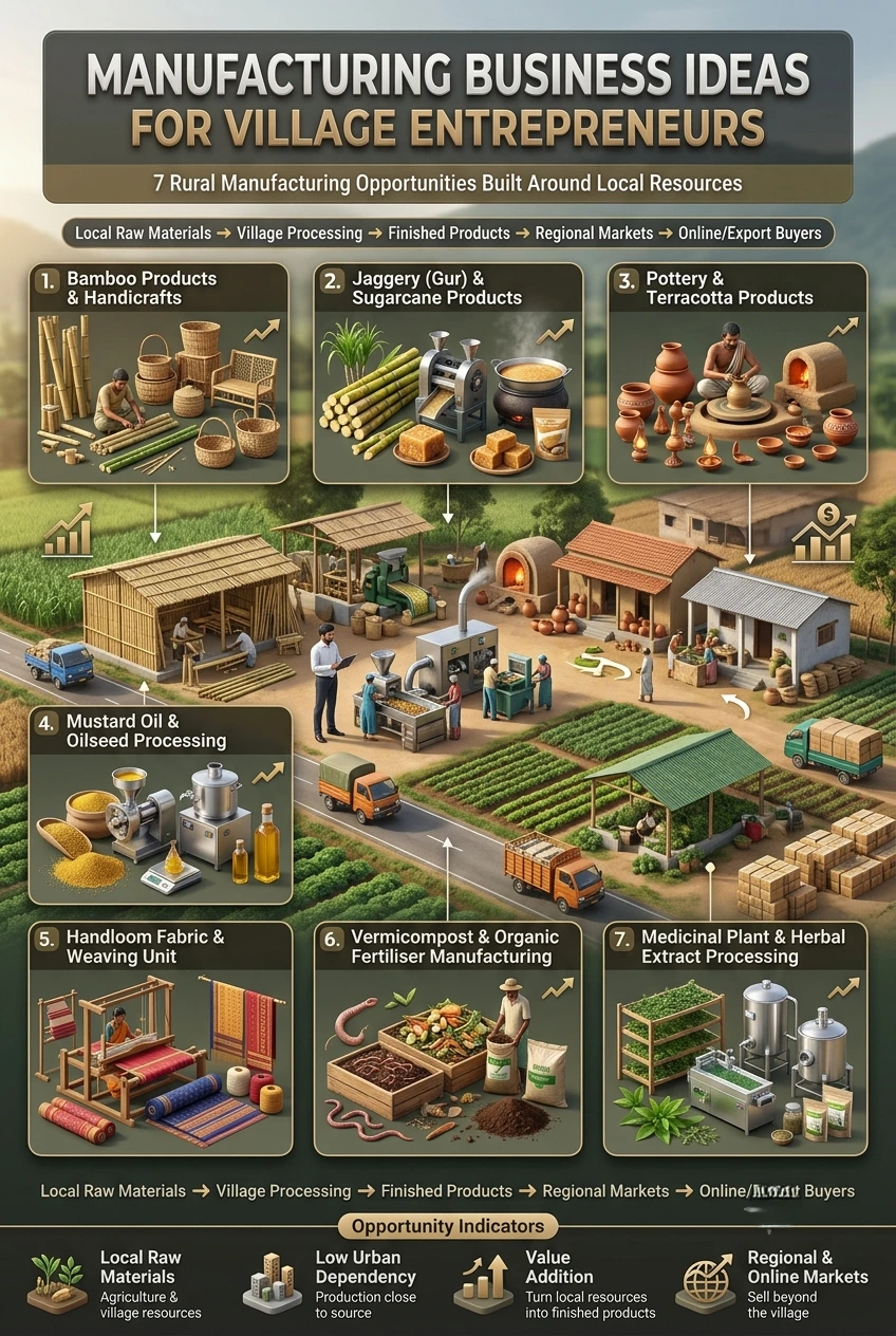Manufacturing business ideas for village entrepreneurs in India