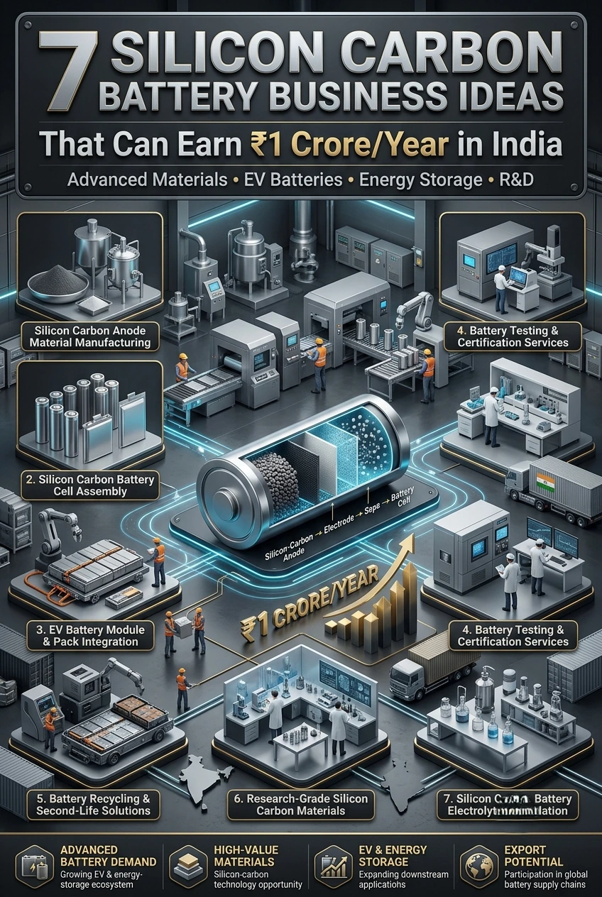 Silicon Carbon Battery Business Ideas in India