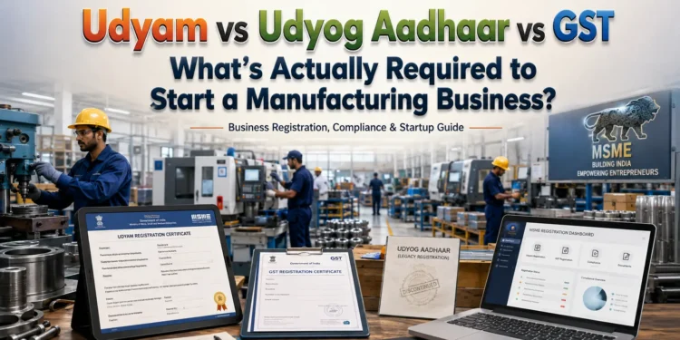Udyam vs Udyog Aadhaar vs GST: What Manufacturers Need