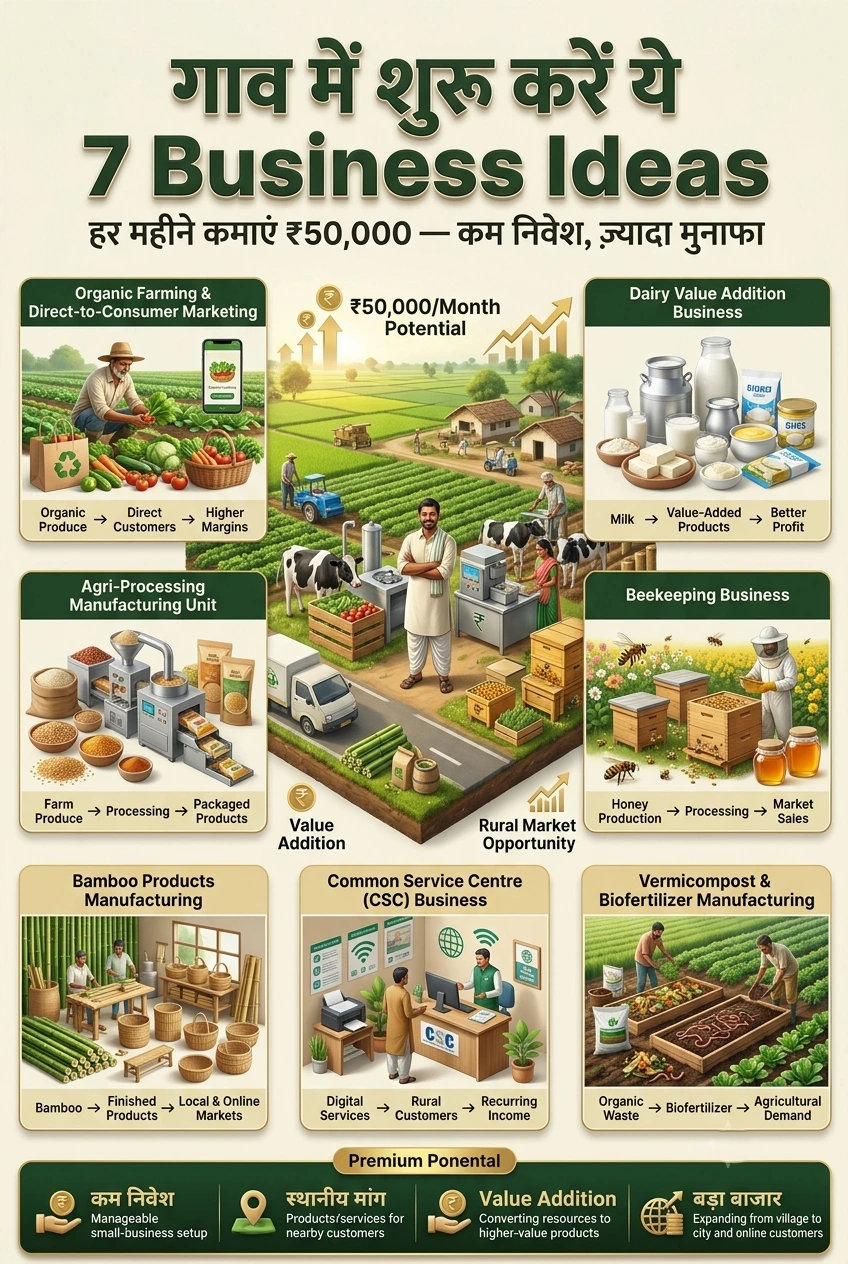 गांव में Business Ideas और ग्रामीण उद्यमिता के अवसर