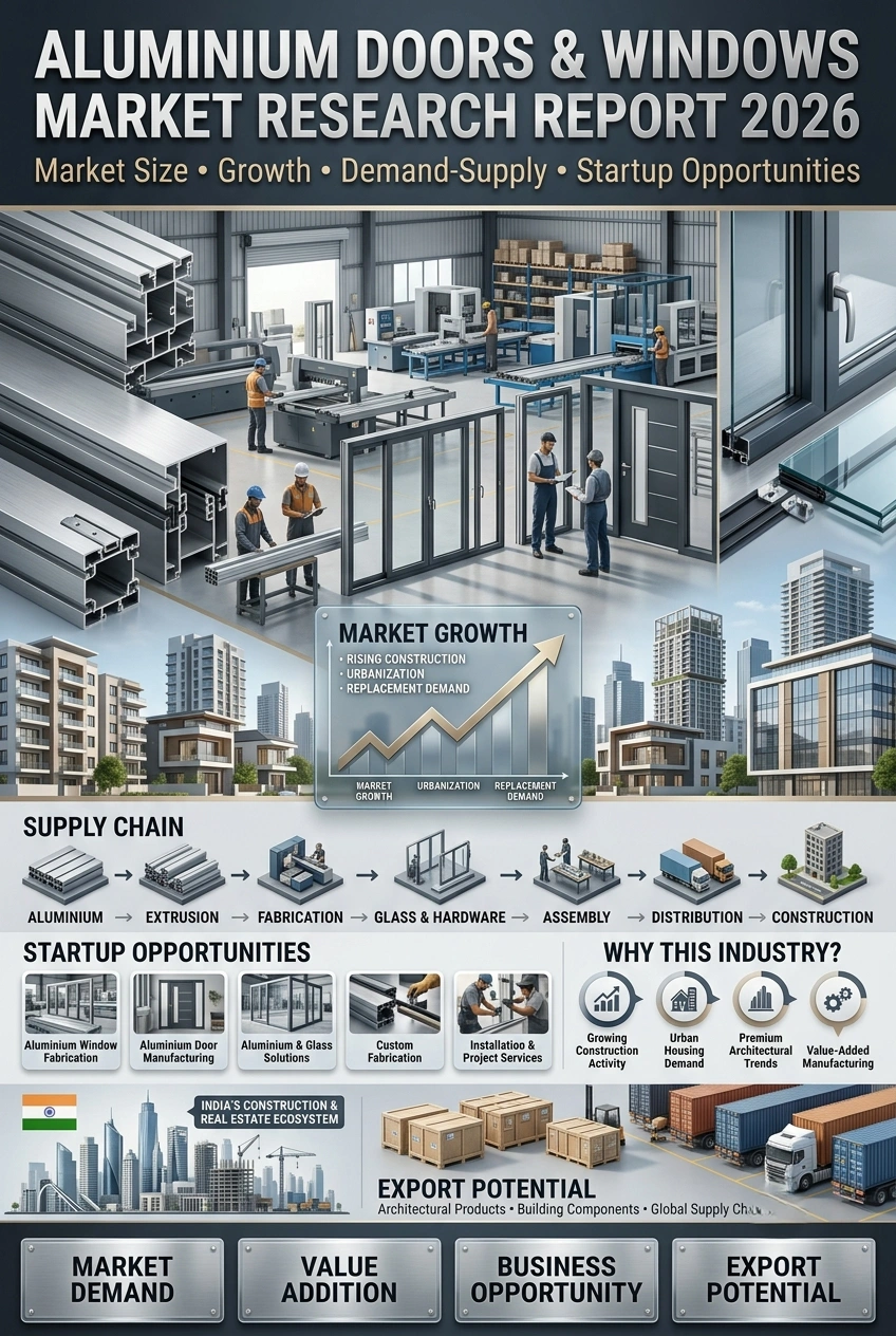Aluminium doors and windows manufacturing business in India