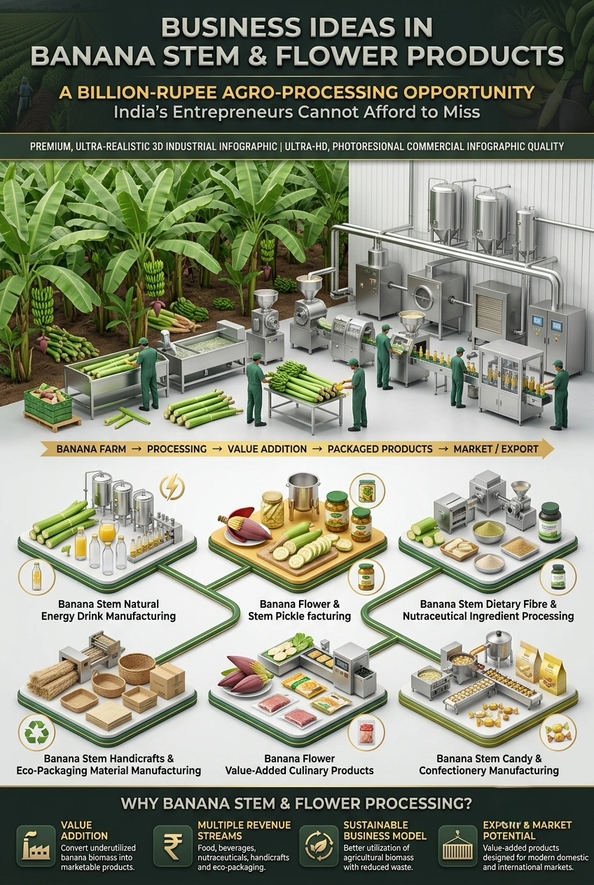 Banana stem and flower business ideas in India