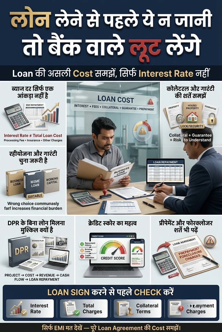 Business loan लेने से पहले ब्याज दर, CGTMSE, DPR और क्रेडिट स्कोर की जानकारी