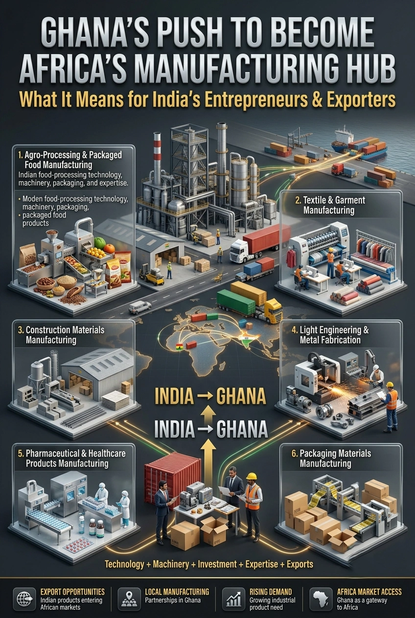 Ghana Manufacturing Hub – Opportunities for Indian MSMEs