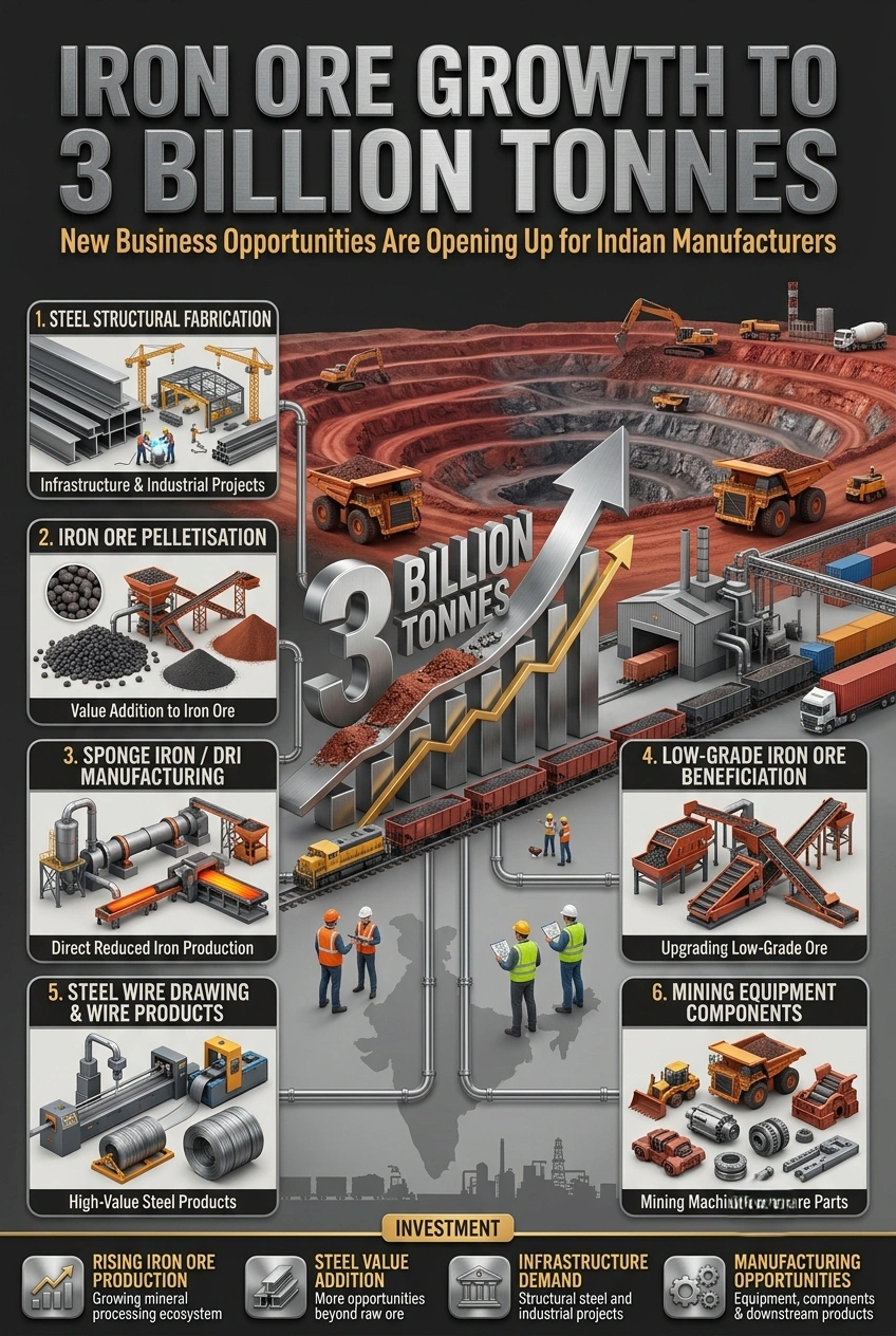 Iron ore business opportunities in India and steel manufacturing growth