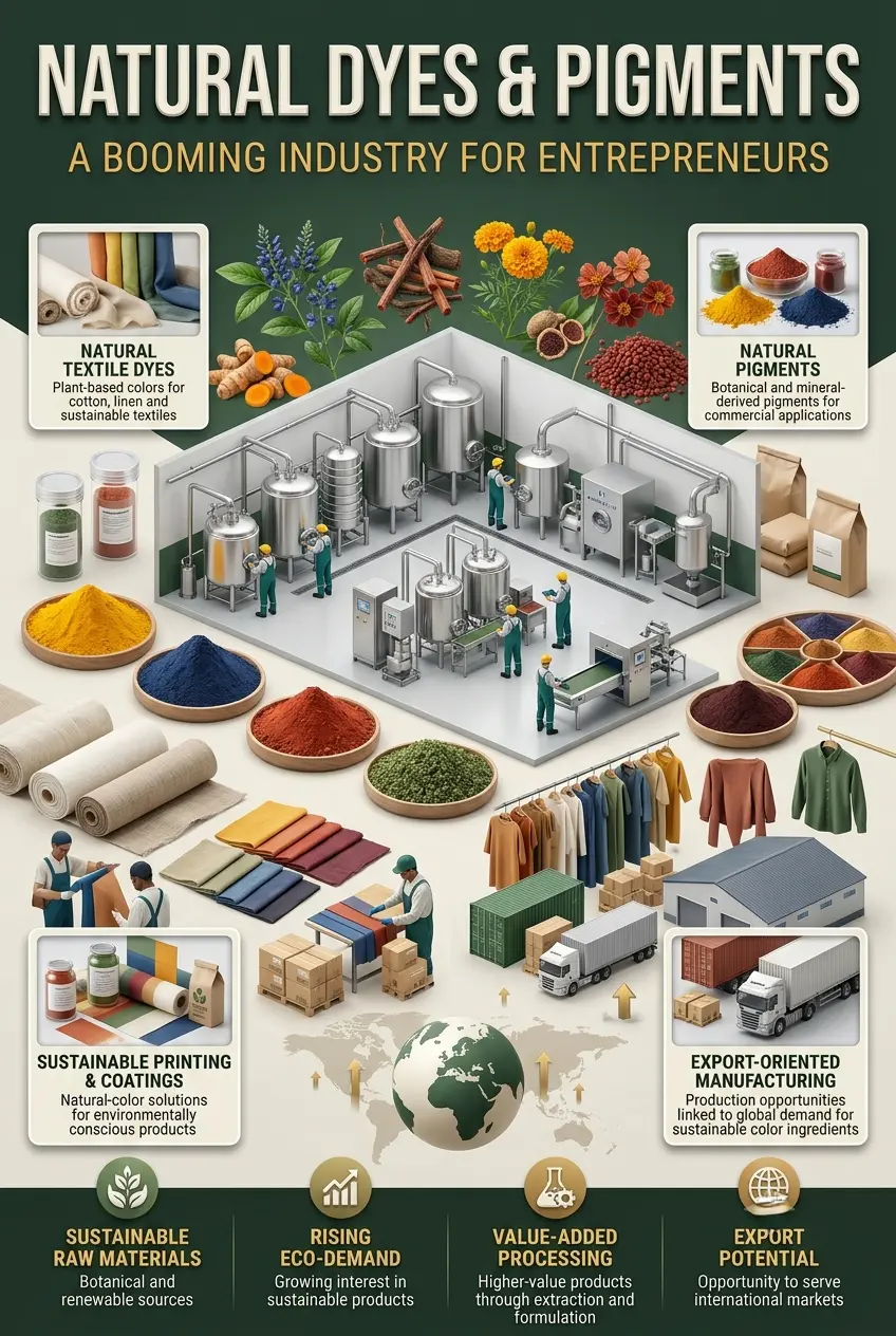 Natural Dyes and Pigments Manufacturing Business Opportunities in India