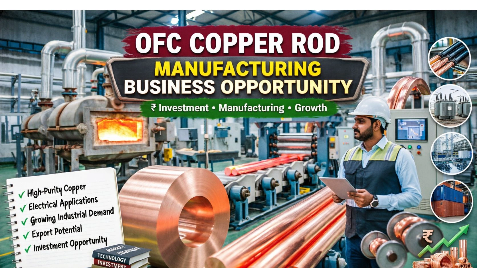 OFC Copper Rod Manufacturing Plant and Copper Rod Production