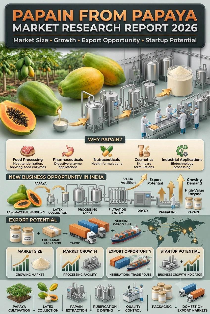 Papain manufacturing business in India