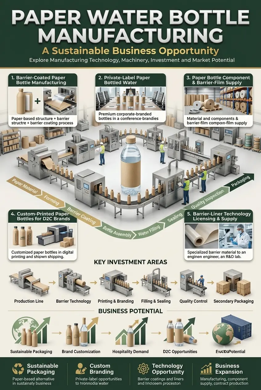 Paper Water Bottle Manufacturing Business and Sustainable Packaging