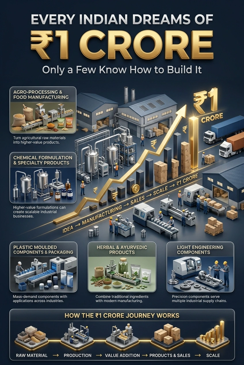 Profitable manufacturing business ideas in India with ₹1 crore business potential