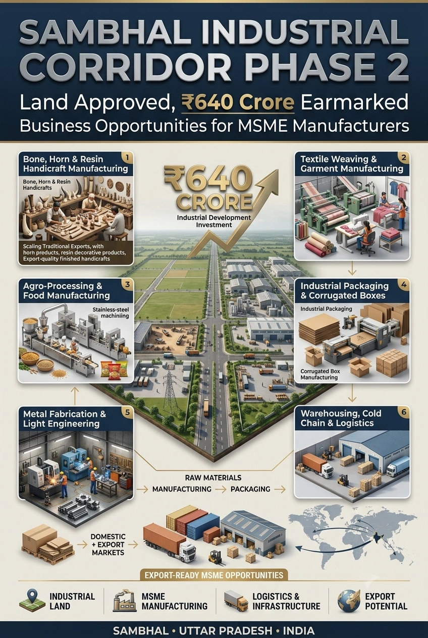 Sambhal Industrial Corridor Phase 2 MSME manufacturing opportunities in UP