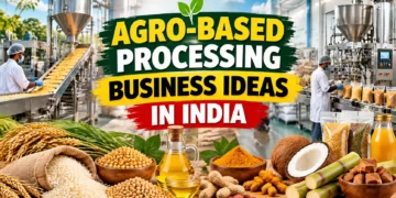 Agro-based processing business ideas in India with food processing factory, agricultural products, packaging machinery, rice, pulses, oil, spices and farming-based industries