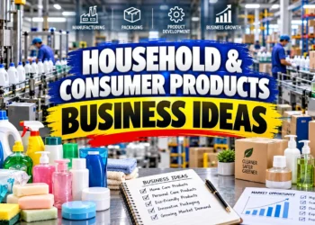 Household and Consumer Products Business Ideas in India with manufacturing setup, home care products, personal care products, packaging, and consumer goods business opportunities.
