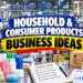 Household and Consumer Products Business Ideas in India with manufacturing setup, home care products, personal care products, packaging, and consumer goods business opportunities.