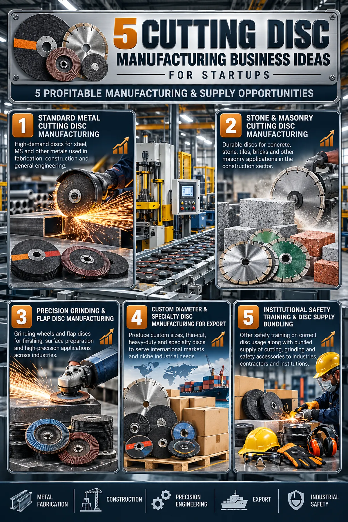 5 cutting disc manufacturing business ideas for startups
