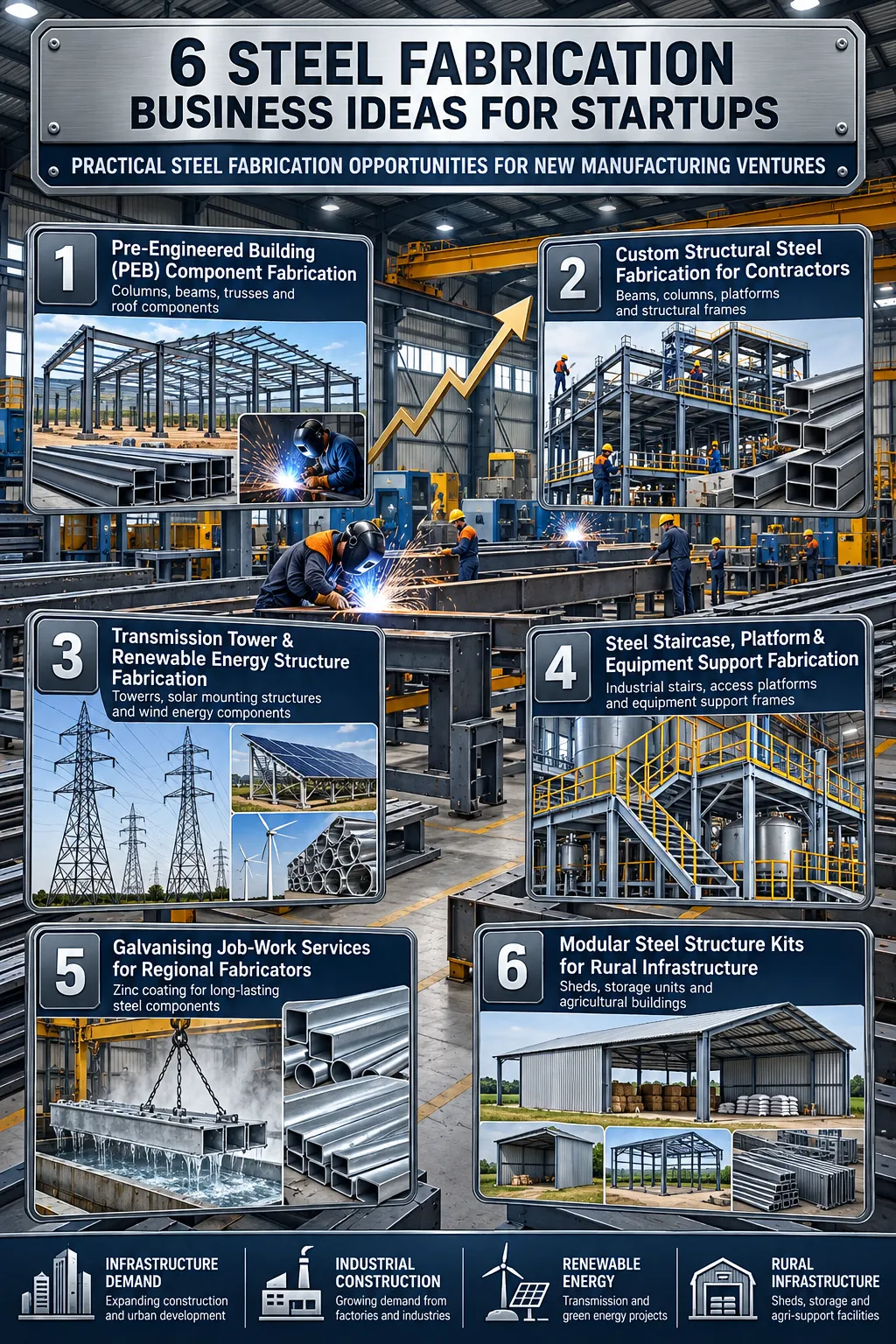 6 steel fabrication business ideas for startups in the metalworking industry