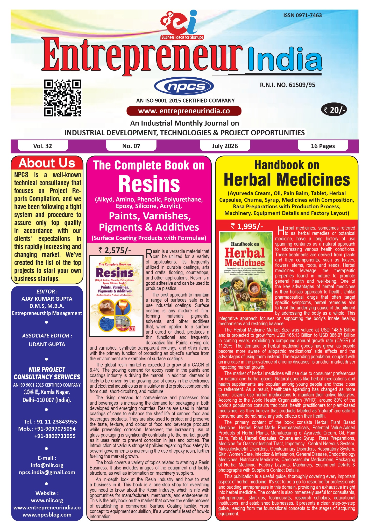 July 2026 Entrepreneur India Monthly Magazine